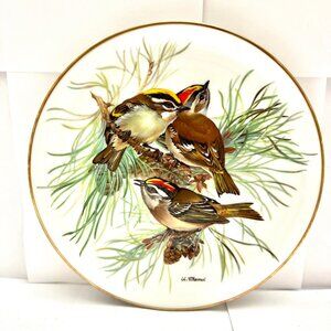 Europäische Singvögel von Ursula Band, Sommergoldhähnchen/Firecrest PLATE w/ COA
